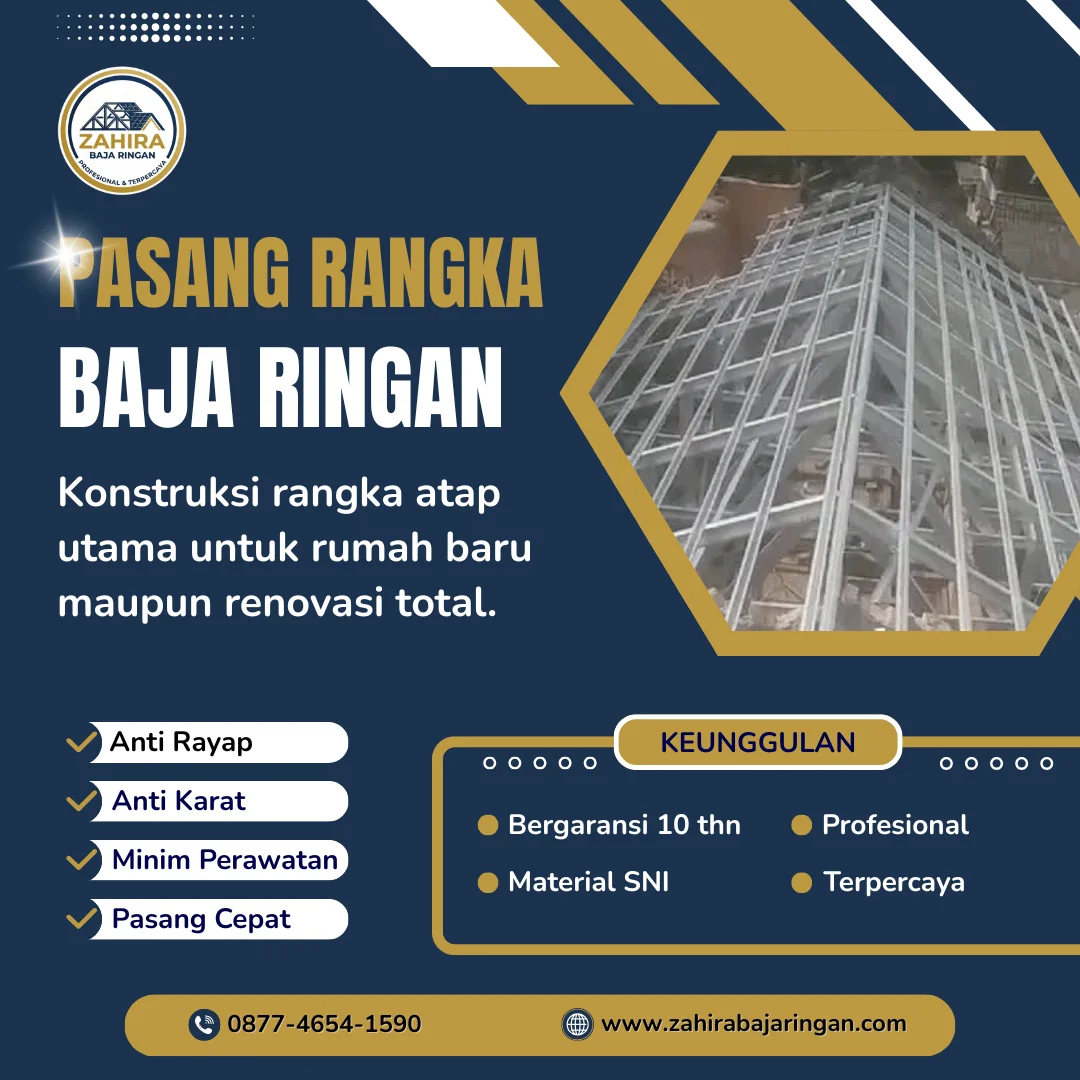 jasa zahira baja ringan pasang atap baja ringan
